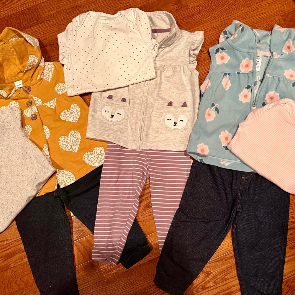 Carters 3 piece vest sets